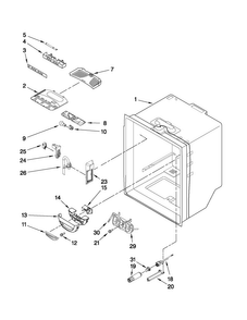 Refrigerator Liner Parts Diagram and Parts List for JFC2290VTB2  Jenn-Air Refrigerator
