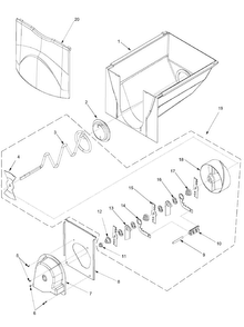 Ice Bucket Assy Diagram and Parts List for ARSE667BS1  Amana Refrigerator