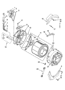 Tub And Basket Parts, Optional Parts Diagram and Parts List for MHWZ600TE01  Maytag Washer