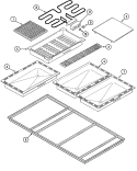 TOP ASSEMBLY Diagram and Parts List for CVEX4370B  Jenn-Air Cooktop