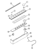 CONTROL PANEL Diagram and Parts List for CVEX4370B  Jenn-Air Cooktop