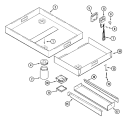 BURNER BOX Diagram and Parts List for CVEX4370B  Jenn-Air Cooktop