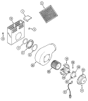 BLOWER ASSEMBLY (PLENUM) Diagram and Parts List for CVEX4100B  Jenn-Air Cooktop