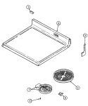 TOP ASSEMBLY Diagram and Parts List for 3888WVS  Magic Chef Range