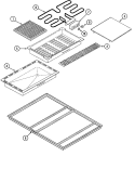 TOP ASSEMBLY Diagram and Parts List for CVEX4270B  Jenn-Air Cooktop