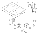 BURNER BOX Diagram and Parts List for CVEX4270B  Jenn-Air Cooktop
