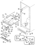 FRESH FOOD COMPARTMENT Diagram and Parts List for RTW2200DAE  Maytag Refrigerator