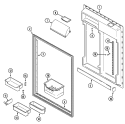 FRESH FOOD INNER DOOR Diagram and Parts List for RTW2200DAE  Maytag Refrigerator