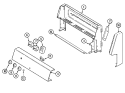 CONTROL PANEL Diagram and Parts List for JE3510PRW  Jenn-Air Range