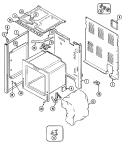 BODY Diagram and Parts List for 3888WVS  Magic Chef Range