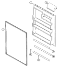 FRESH FOOD INNER DOOR Diagram and Parts List for GT1911PXEA  Crosley Refrigerator
