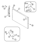 FREEZER OUTER DOOR Diagram and Parts List for GT1911PXEA  Crosley Refrigerator