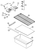 FRESH FOOD COMPARTMENT Diagram and Parts List for CT15F4W  Crosley Refrigerator