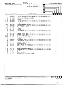 Water Carrying Parts Page 2 Diagram and Parts List for 6430 LOT A REV B Norge Washer