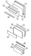 BACKGUARD ASSEMBLY Diagram and Parts List for PRG3601P  Jenn-Air Range
