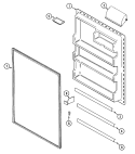 FRESH FOOD INNER DOOR Diagram and Parts List for GT2122NXCW  Maytag Refrigerator