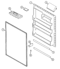 FRESH FOOD INNER DOOR Diagram and Parts List for GT1924NDCA  Crosley Refrigerator