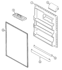 FRESH FOOD INNER DOOR Diagram and Parts List for MTB2153ARW  Maytag Refrigerator
