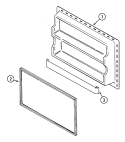 FREEZER INNER DOOR Diagram and Parts List for PTB1551FRW  Maytag Refrigerator