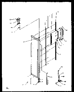Freezer Door Hinge And Trim Parts Diagram and Parts List for SZ25NE-P1162702WE  Amana Refrigerator