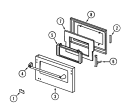 DOOR Diagram and Parts List for PRG3601P  Jenn-Air Range