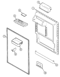 FRESH FOOD INNER DOOR Diagram and Parts List for MTB1955ARA  Maytag Refrigerator