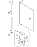 FRESH FOOD OUTER DOOR Diagram and Parts List for JTB2187ARW  Jenn-Air Refrigerator