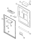 FRESH FOOD INNER DOOR Diagram and Parts List for GT1928PACW  Maytag Refrigerator