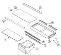 SHELVES & ACCESSORIES Diagram and Parts List for CT17A3A  Crosley Refrigerator