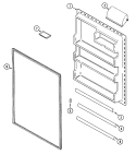 FRESH FOOD INNER DOOR (BISQUE) Diagram and Parts List for CT21A6FQ  Crosley Refrigerator