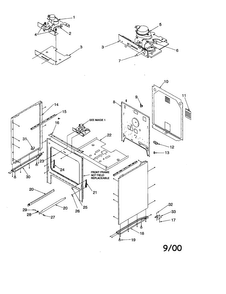 Cabinet Diagram and Parts List for ARTC7511E-P1143691NE  Amana Range