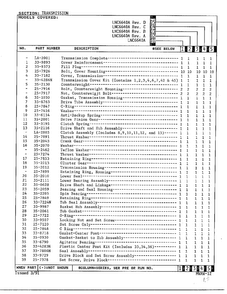 Transmission Page 2 Diagram and Parts List for 6640A  Norge Washer