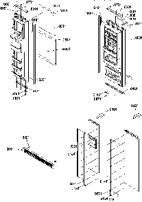 Handles, Trim, And Toe Grille Kits Diagram and Parts List for SBDX520TW-P1313202WW  Amana Refrigerator
