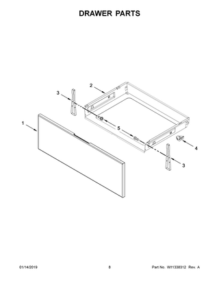Drawer Parts Diagram and Parts List for YAES6603SFS2  Maytag Range