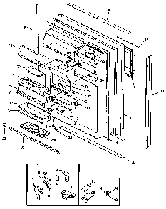 Fresh Food Door Diagram and Parts List for JRTD226LB-MBJ84B  Jenn-Air Refrigerator