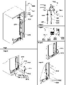 Cabinet Back Diagram and Parts List for SRD526TW-P1313401WW  Amana Refrigerator