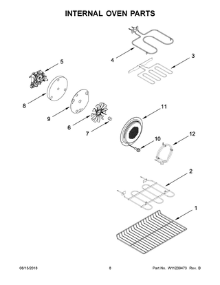 Internal Oven Parts Diagram and Parts List for YMET8800FZ01  Maytag Cooktop
