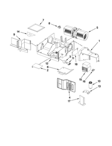 Air Flow Parts Diagram and Parts List for AMV1160VAB1  Amana Microwave