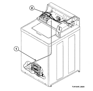 Part Location Diagram of 38661P Maytag Washer wire harness