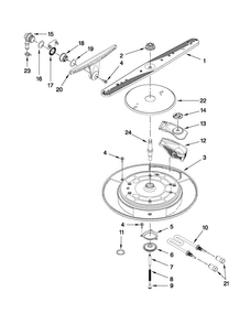 Wash System Parts Diagram and Parts List for JDD4000AWS3  Jenn-Air Dishwasher