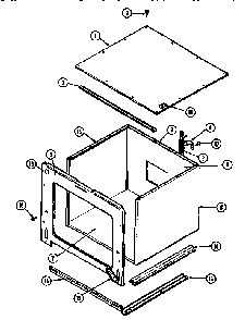 Body-lower Diagram and Parts List for WM2720B M167B Jenn-Air Wall Oven