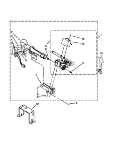 Burner Assembly Diagram and Parts List for MGD3000BW0  Maytag Dryer