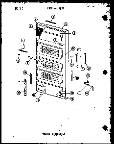 Section 7 Diagram and Parts List for UF22C P60345-72W Amana Freezer