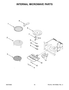 Internal Microwave Parts Diagram and Parts List for JMC2430IL15  Maytag Microwave
