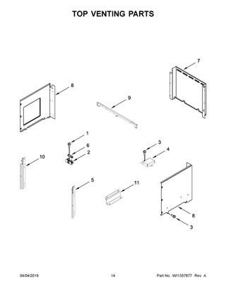 Top Venting Parts Diagram and Parts List for JMW2430DS04  Maytag Microwave Oven Combo