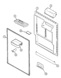 FRESH FOOD INNER DOOR Diagram and Parts List for JTB1987ARA  Jenn-Air Refrigerator