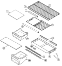SHELVES & ACCESSORIES Diagram and Parts List for CTF1922ARQ  Magic Chef Refrigerator