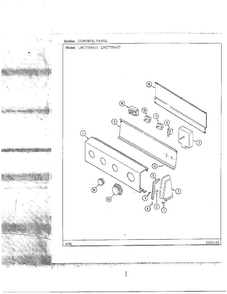 Control Panel Diagram and Parts List for LNC7759A77  Maytag Dryer
