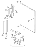 Part Location Diagram of 70057-3 Whirlpool END CAP, HANDLE (Black)