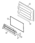 FREEZER INNER DOOR (BISQUE) Diagram and Parts List for CTB1922ARQ  Magic Chef Refrigerator